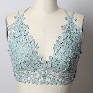 Daisy Crochet Bralette - Sage Blue - Small, Medium, Large